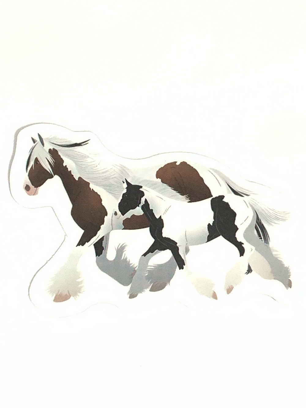 Brown and White Horse Vinyl Sticker